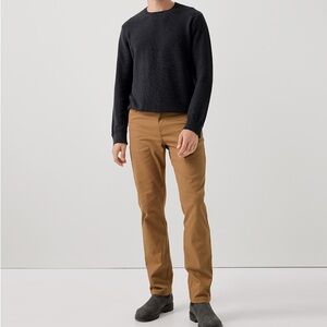 PACT Organic Stretch Twill 5 Pocket Pant in Camel Brown Men's XXL